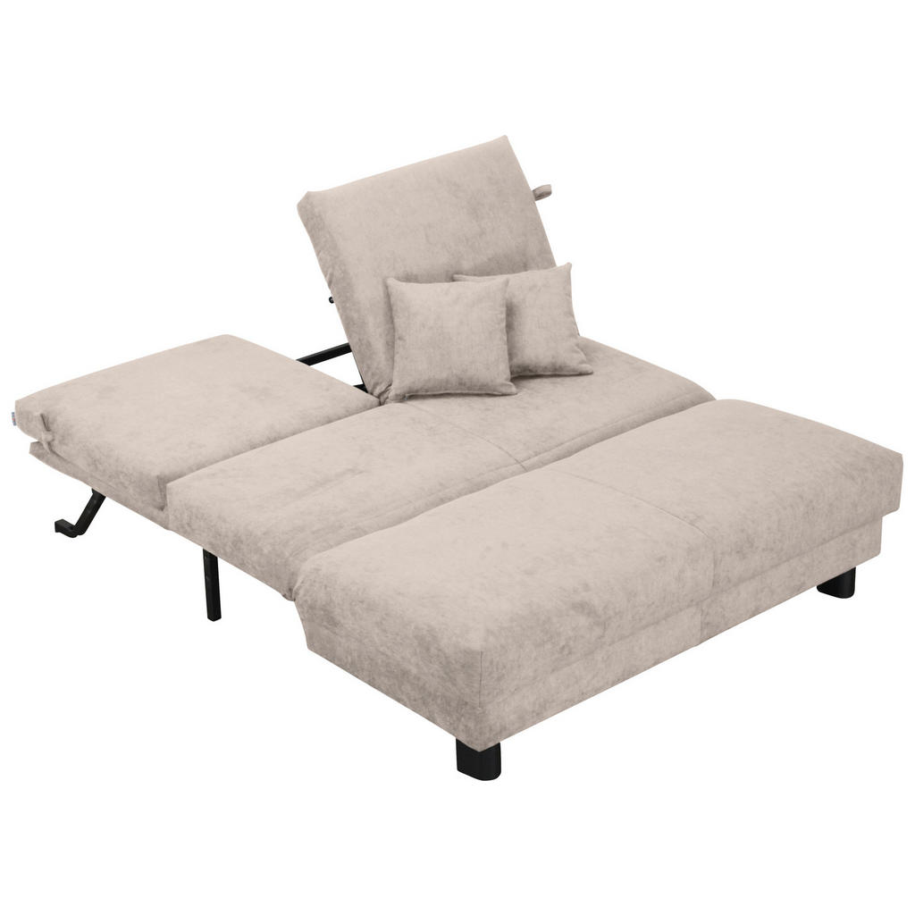 Thumbnail - Carryhome Schlafsofa, Greige, Textil, 2-Sitzer, Füllung: Schaumstoff, 160x85x100 cm, Made in Germany, Typenauswahl, Fußa...