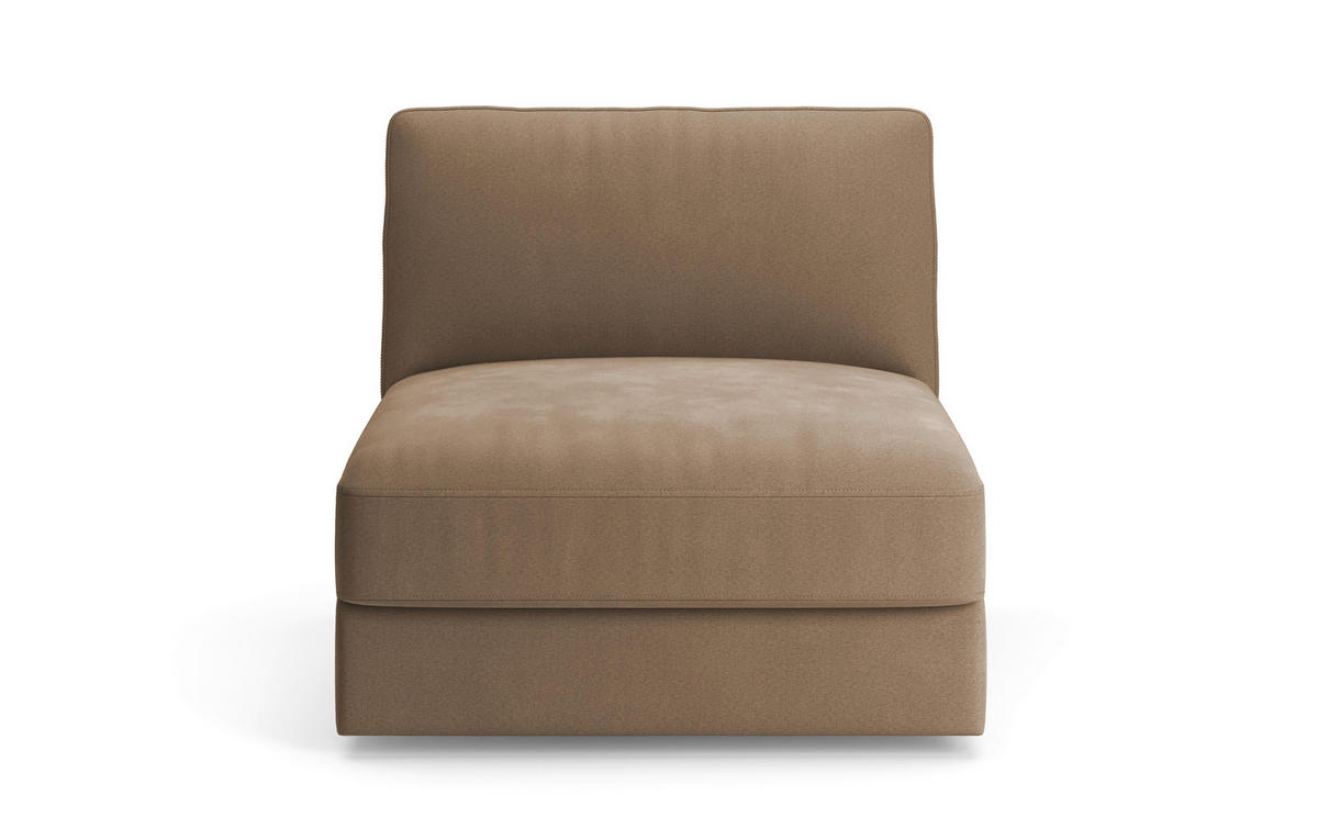 SOFAELEMENT FABIO E Mikrofaser Braun  - Schwarz/Braun, MODERN, Kunststoff/Textil (95/87/108cm) - Sit & More