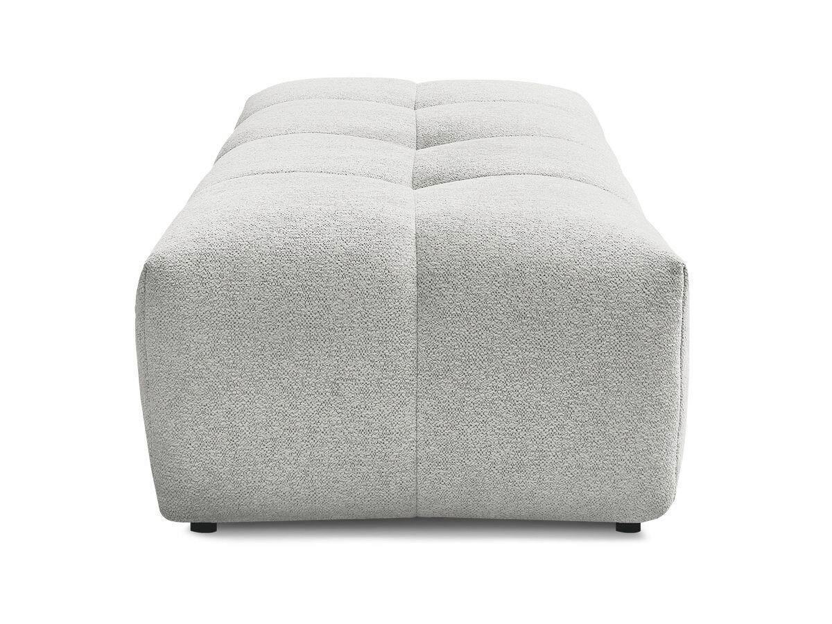 HOCKER EVEREST Flachgewebe Hellgrau  - Hellgrau/Schwarz, MODERN, Kunststoff/Textil (166/100/40cm)