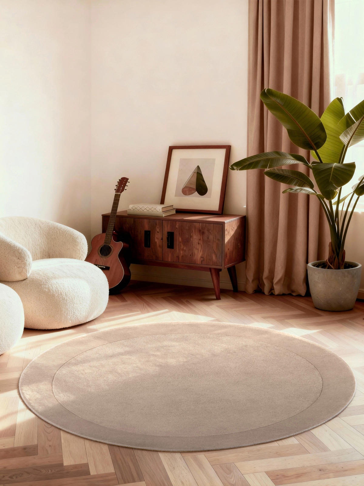 WOLLTEPPICH 150 cm Beige rund  - Beige, Basics, Textil (150cm) - Villeroy & Boch