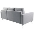 ECKSOFA  in Struktur Hellgrau  - Hellgrau/Schwarz, MODERN, Holz/Kunststoff (230/145cm) - Carryhome