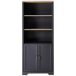AKTENSCHRANK Graphitfarben, Eiche Artisan  - Graphitfarben/Eiche Artisan, KONVENTIONELL (86/204/38cm) - Carryhome