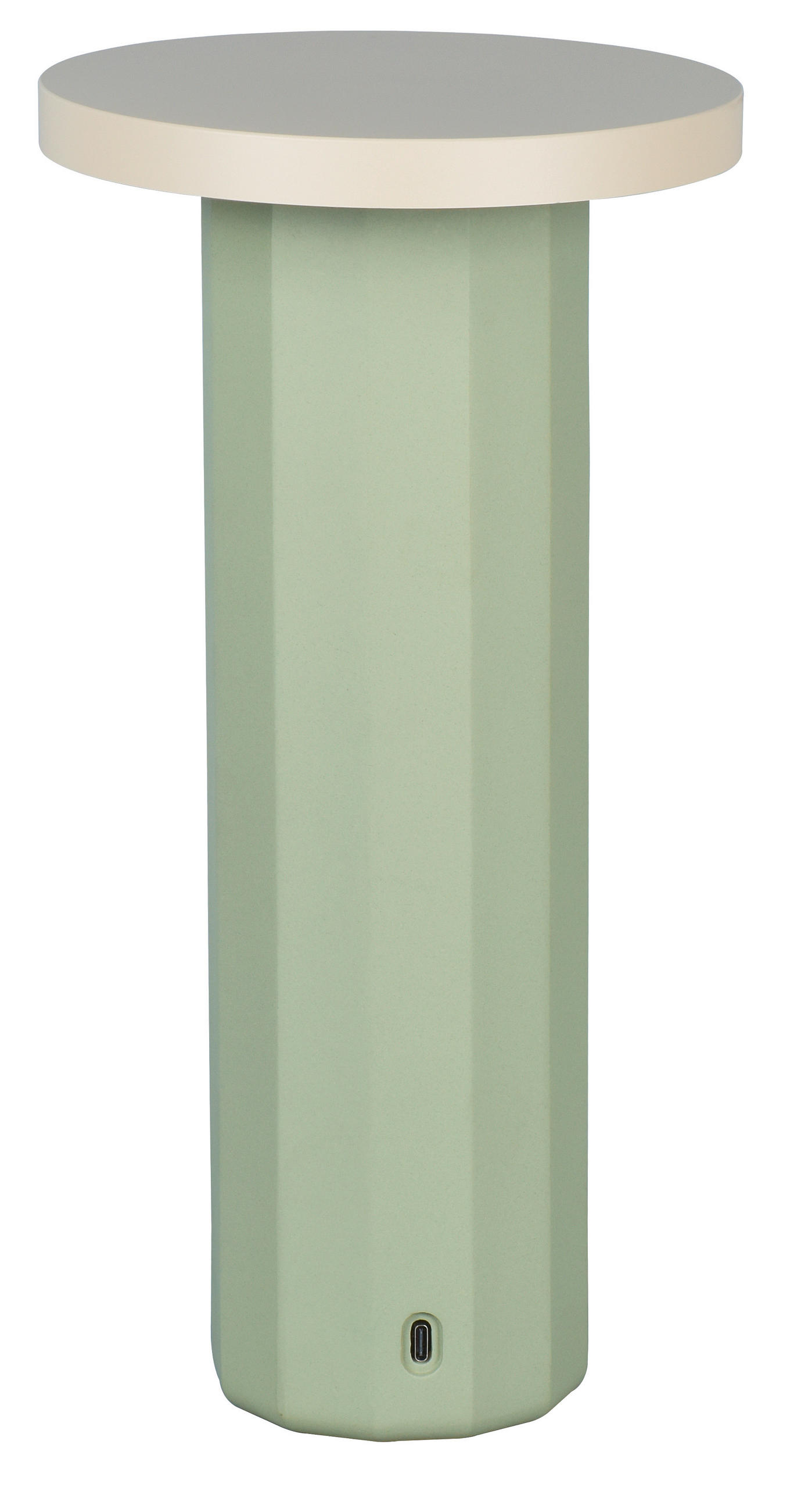 AKKU-TISCHLEUCHTE Ion 16/31,6 cm   - Grün, Design, Stein/Metall (16/31,6cm) - Dieter Knoll