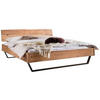 BETT 140/200 cm  in Anthrazit, Wildeiche  - Wildeiche/Anthrazit, Design, Holz/Metall (140/200cm) - Hasena