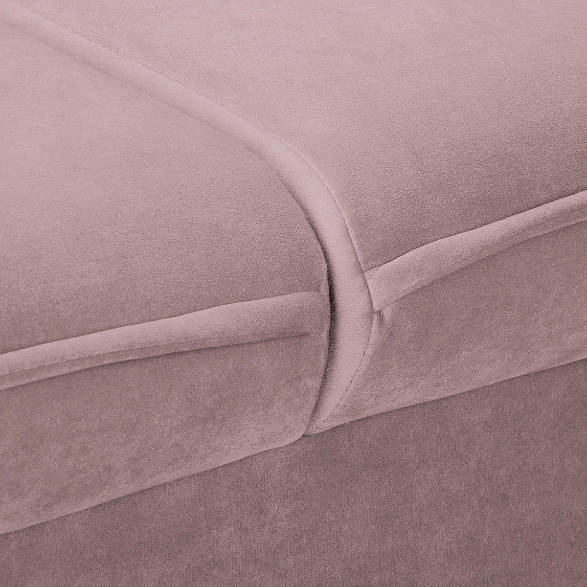 2-SITZER-SOFA JULI Samt Rosa  - Schwarz/Rosa, Design, Holz/Textil (138/86/100cm) - P & B