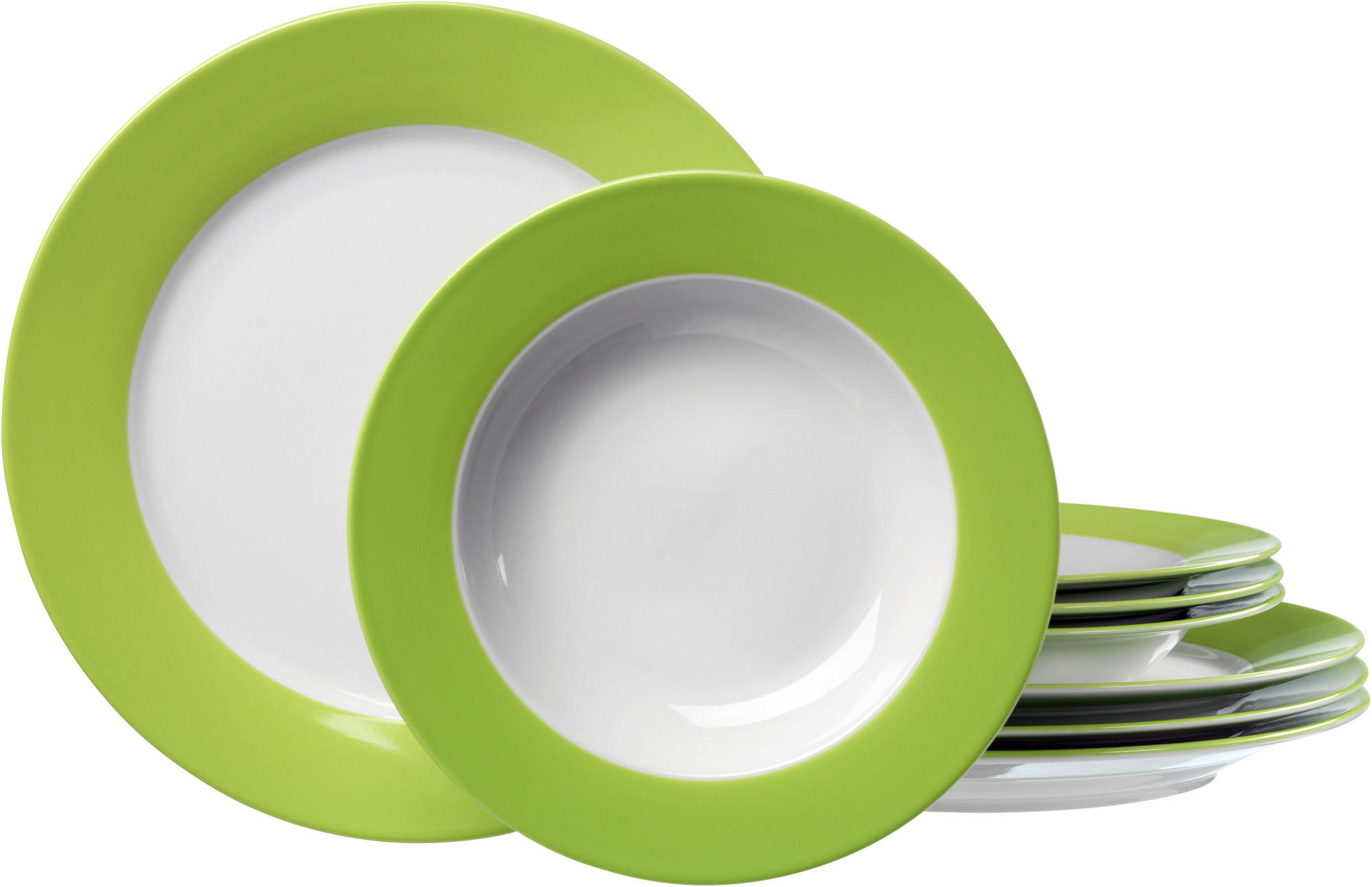 TAFELSERVICE 8-teilig 4 Personen Grün  - Grün, Basics, Keramik (34/34/20cm) - Ritzenhoff Breker