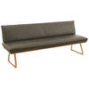 SITZBANK in Holz, Textil Olivgrün, Wildeiche  - Wildeiche/Eichefarben, Design, Holz/Textil (214/88/66cm) - Koinor