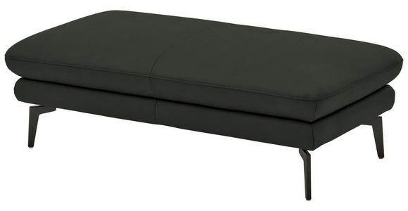 3-SITZER-SOFA in Leder Dunkelgrün - Dunkelgrün/Schwarz, Design, Leder/Metall (222/86/104cm) - Dieter Knoll