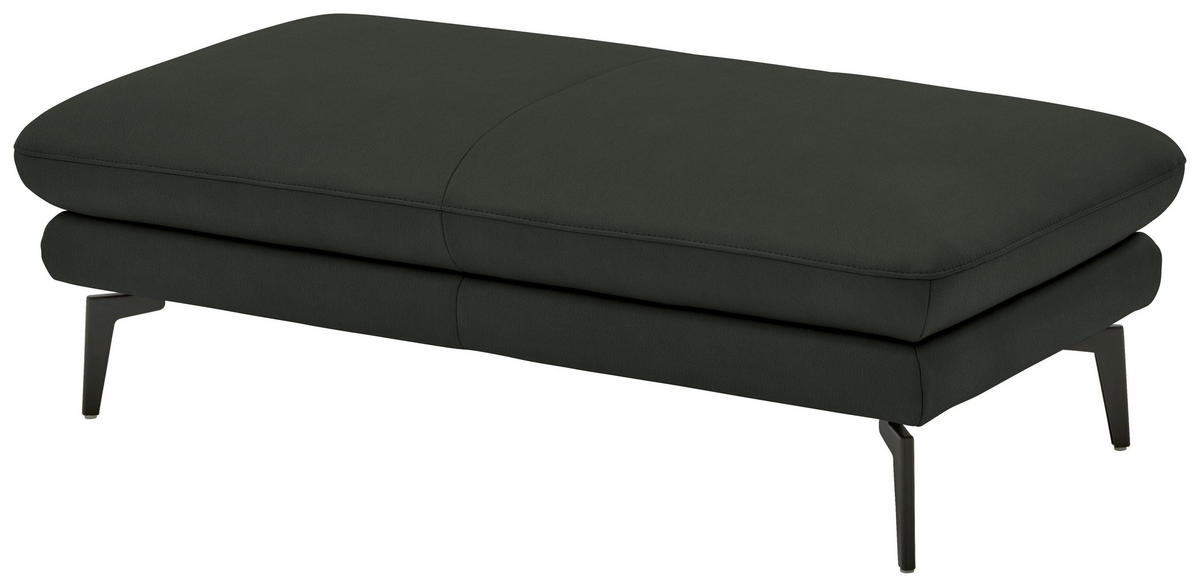 3-SITZER-SOFA in Echtleder Dunkelgrün  - Dunkelgrün/Schwarz, Design, Leder/Metall (222/86/104cm) - Dieter Knoll