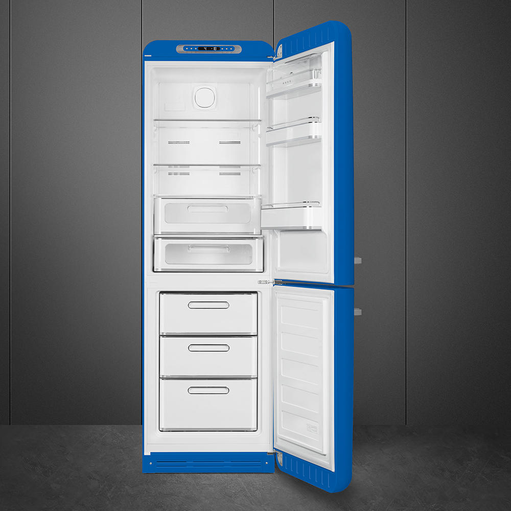 KÜHL-GEFRIER-KOMBINATION 60/196,8/72,8 cm FAB32RBE5  - Dunkelblau, Basics, Metall (60/196,8/72,8cm) - SMEG