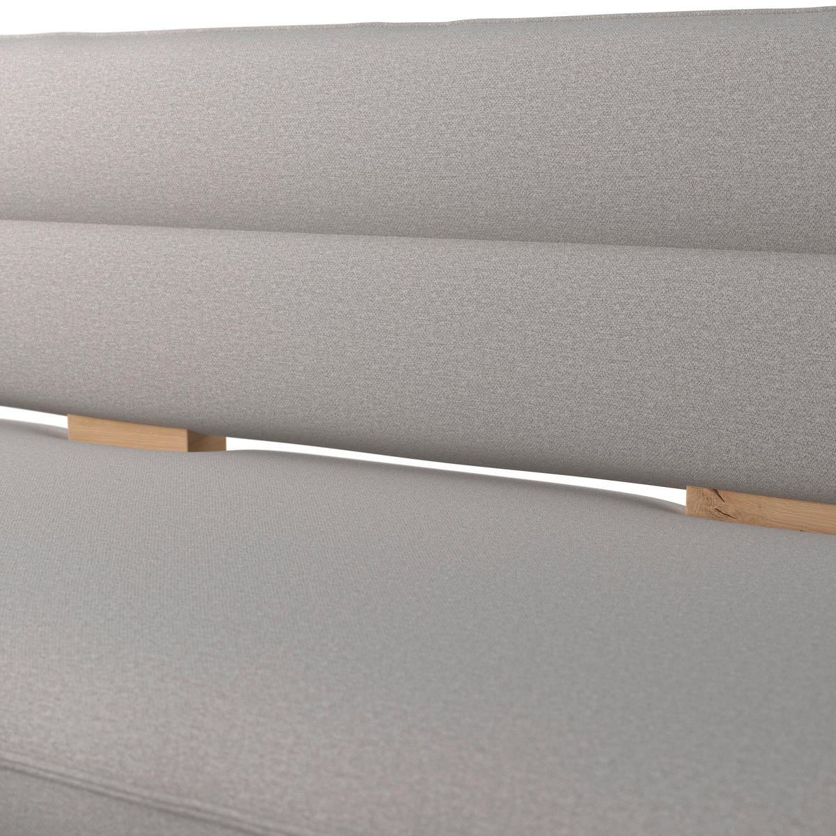 ECKBANK 170/192 cm Webstoff Hellgrau Eiche Sperrholz   - Eichefarben/Hellgrau, KONVENTIONELL, Holz/Textil (170/192cm) - Livetastic