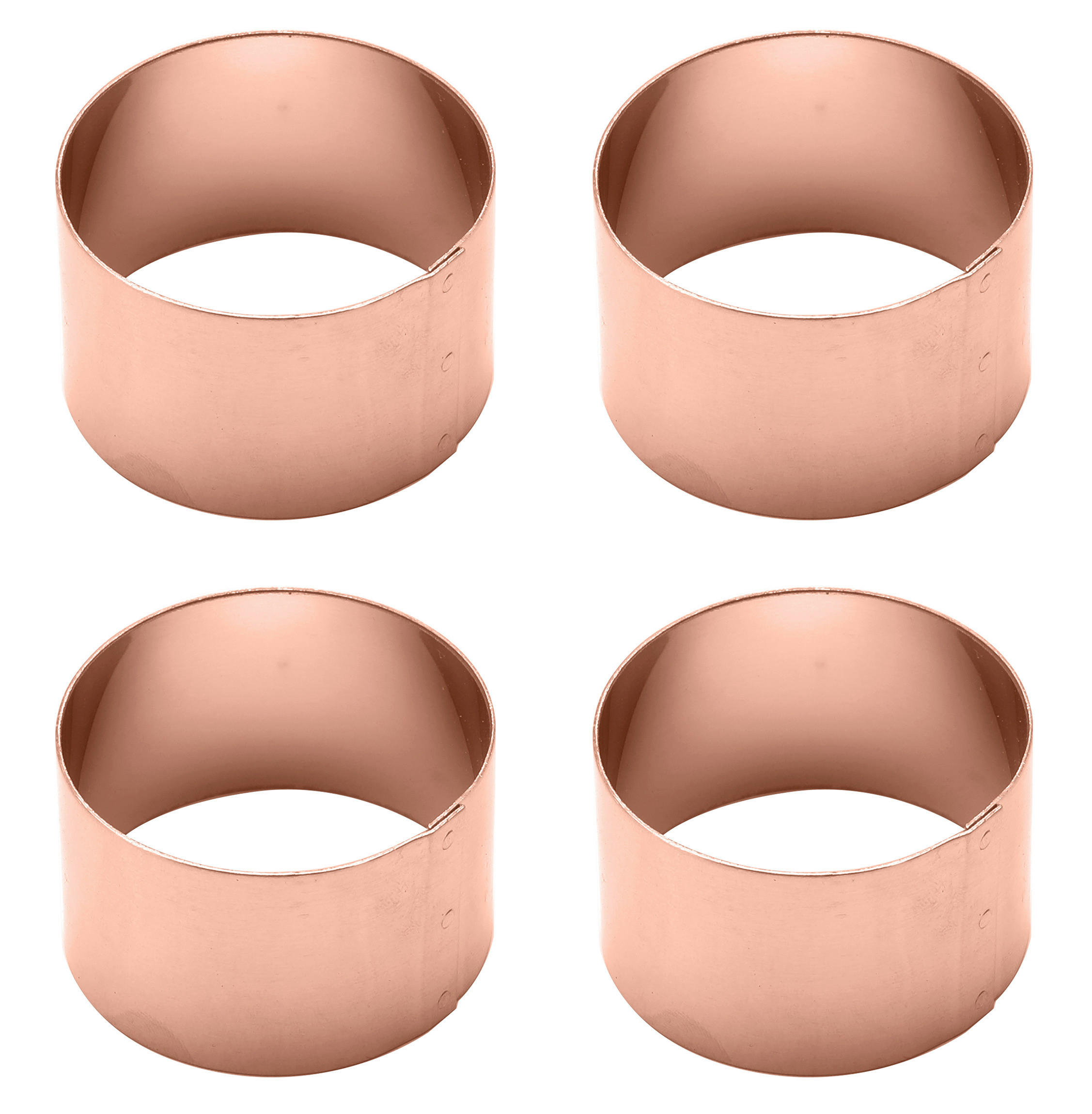 SET OBROČKOV ZA SERVIETE        4/2,5 cm      - barve bakra, Basics, kovina (4/2,5cm) - Echtwerk