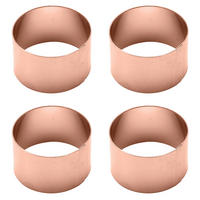 SET OBROČKOV ZA SERVIETE        4/2,5 cm      - barve bakra, Basics, kovina (4/2,5cm) - Echtwerk