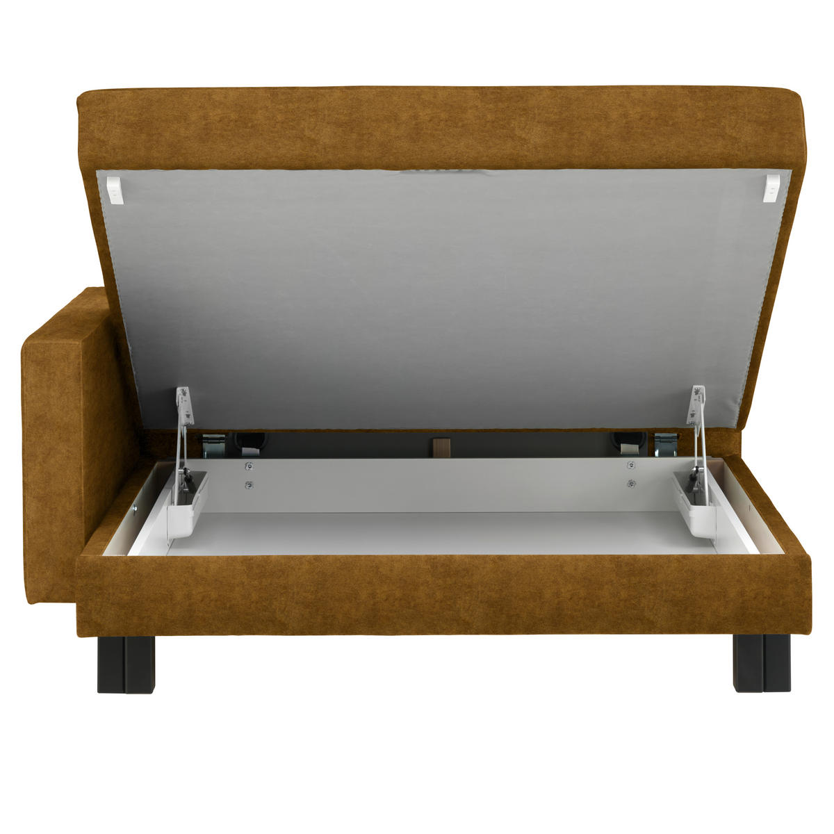 LIEGE  in Velours Messingfarben  - Eiche dunkel/Messingfarben, MODERN, Holz/Textil (137/72/155cm) - Joka