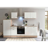 KÜCHENBLOCK 270 cm   in Weiß, Sonoma Eiche  - Weiß/Sonoma Eiche, Basics, Holzwerkstoff/Metall (270cm) - MID.YOU