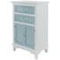 KOMMODE furniert Hellblau, Weiß - Weiß/Hellblau, LIFESTYLE, Holz/Metall (52/90/34cm)