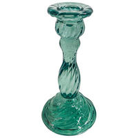 KERZENHALTER - Grün, Design, Glas (8,5/16,5cm) - Ambia Home