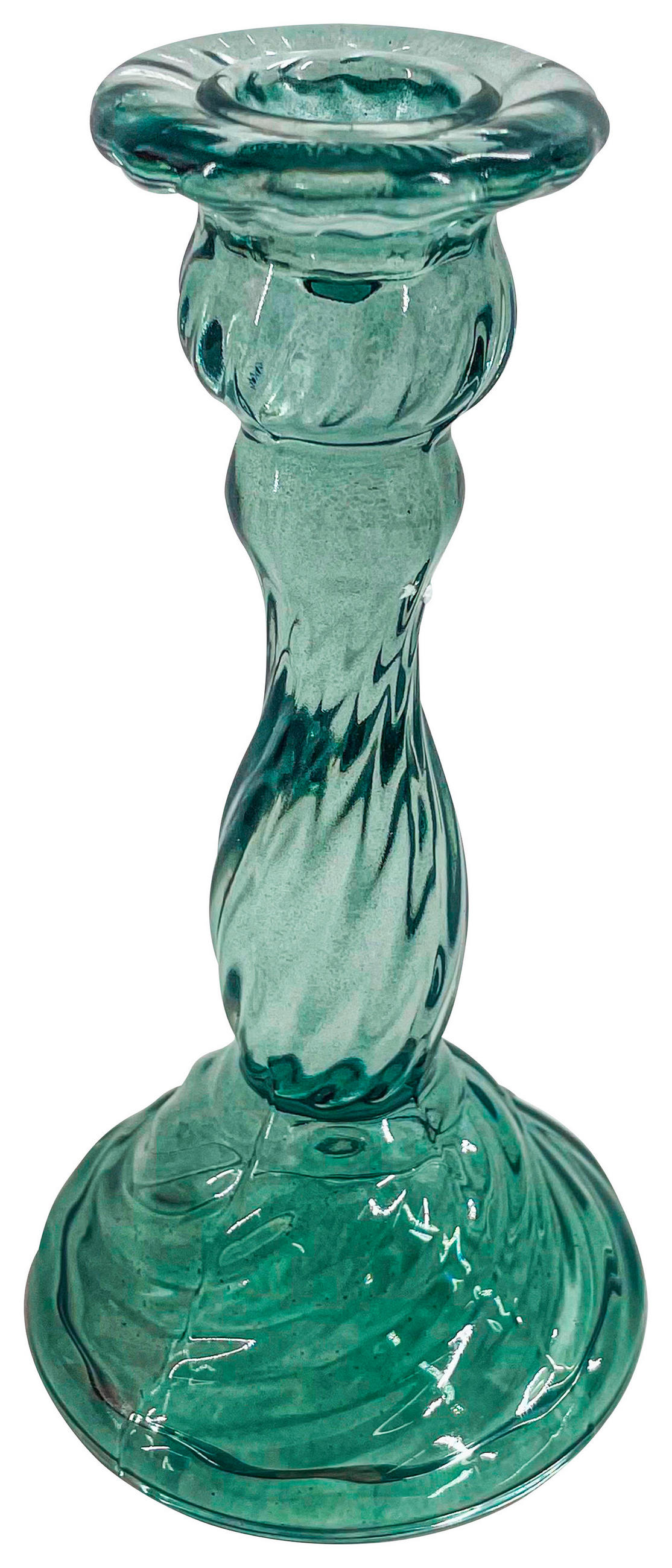 KERZENHALTER - Grün, Design, Glas (8,5/16,5cm) - Ambia Home