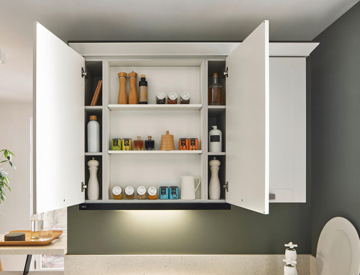 EINBAUKÜCHE   - Hellgrau, Design, Holzwerkstoff - Xora