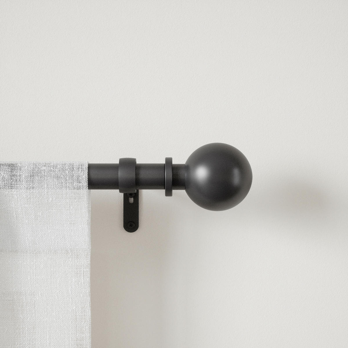 VORHANGSTANGENSET  91-183 cm  - Schwarz, KONVENTIONELL, Kunststoff/Metall (91-183cm) - Umbra