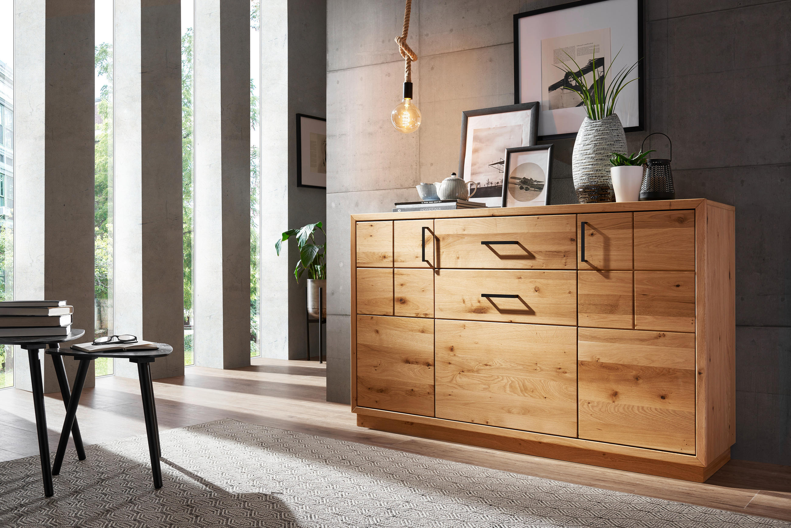 SIDEBOARD  in 140/88/40 cm  - Wildeiche/Eichefarben, Natur, Holz/Holzwerkstoff (140/88/40cm) - Linea Natura