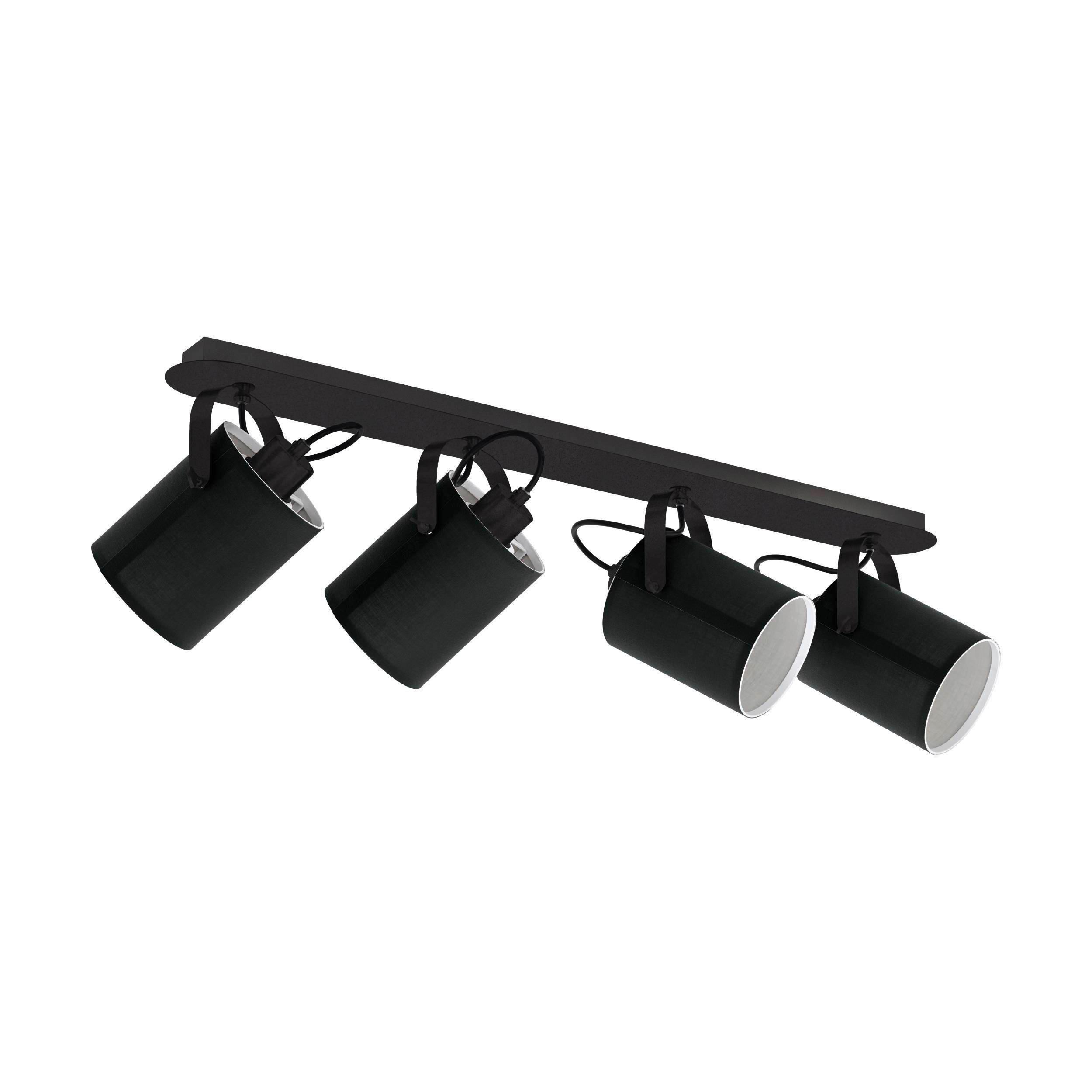 STRAHLER Villabate 79,5/9/9 cm   - Schwarz/Weiß, Design, Textil/Metall (79,5/9/9cm) - Eglo