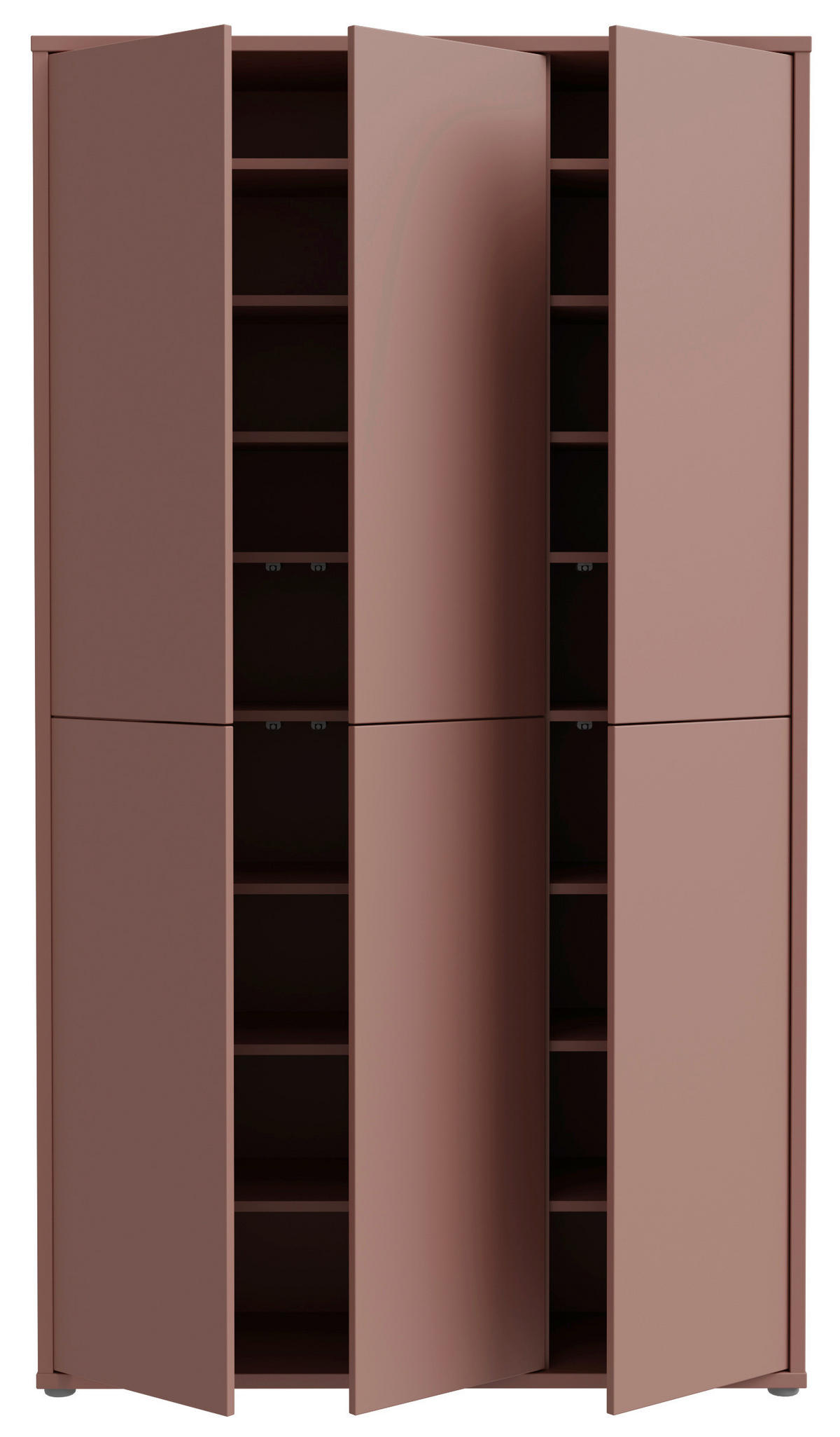 SCHUHSCHRANK  in 110/192/35 cm  - Terracotta/Grau, Basics, Holzwerkstoff/Kunststoff (110/192/35cm) - Xora