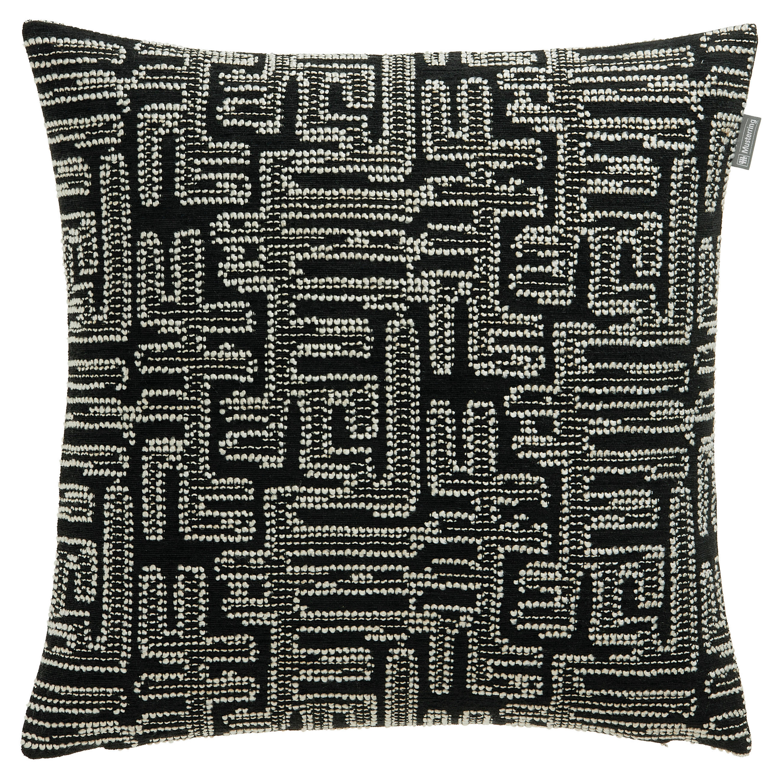 KISSENHÜLLE MR-Twist schwarz 45/45 cm  - Beige/Schwarz, Design, Textil (45/45cm) - Musterring