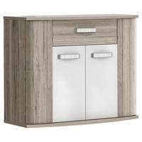 KOMMODE  in 99,7/81,5/43 cm  - Eichefarben/Weiß Hochglanz, Basics, Holzwerkstoff/Kunststoff (99,7/81,5/43cm) - Carryhome