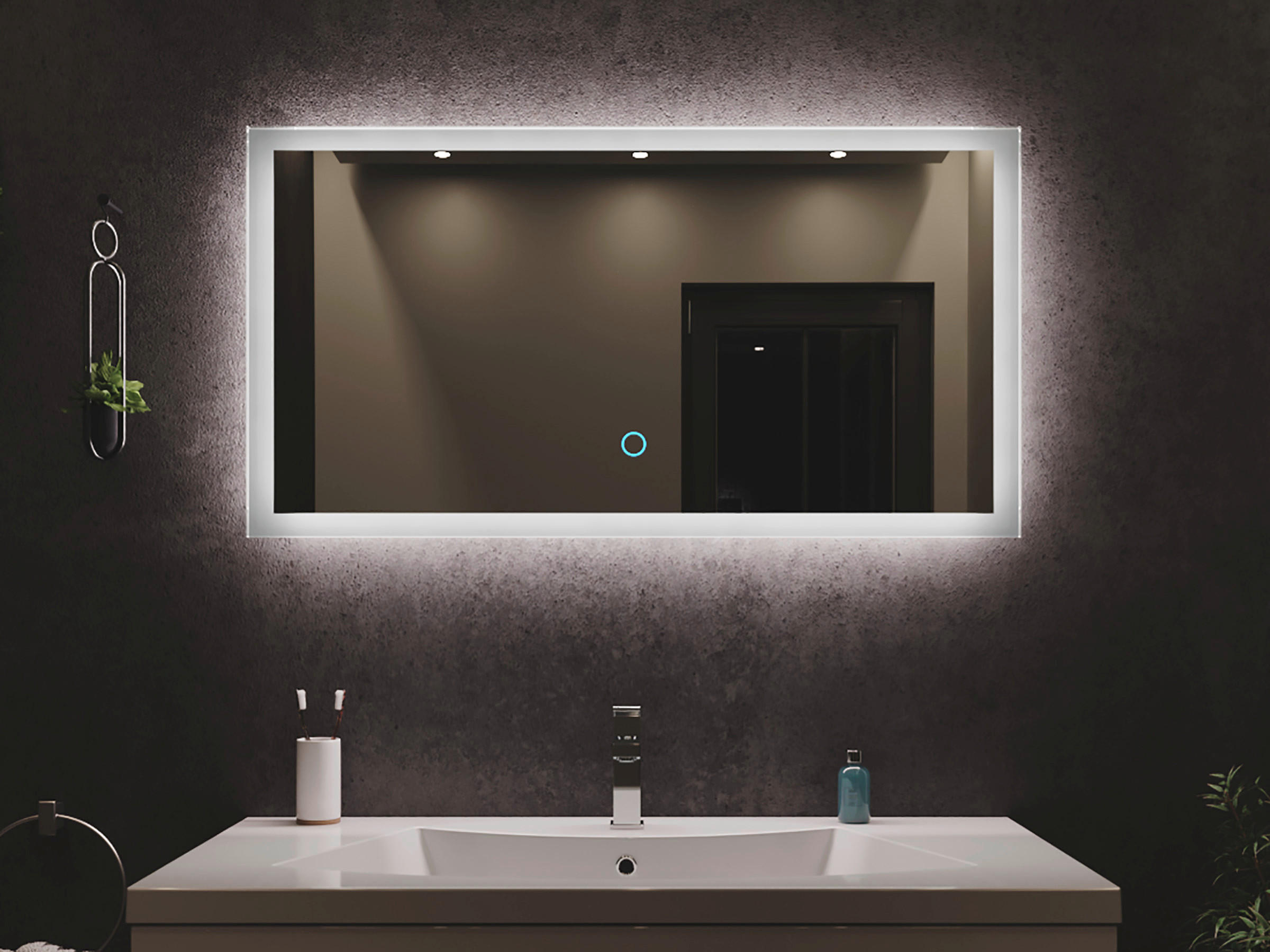 BADEZIMMERSPIEGEL 100/53/3,2 cm  - MODERN, Glas (100/53/3,2cm) - MID.YOU