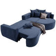 ECKSOFA Dunkelblau Chenille  - Schwarz/Dunkelblau, Design, Kunststoff/Textil (307/194cm) - Carryhome