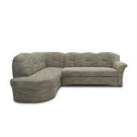 ECKSOFA Grau, Weiß Webstoff  - Schwarz/Weiß, KONVENTIONELL, Kunststoff/Textil (180/243cm) - MID.YOU