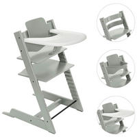 HOCHSTUHL-SET Tripp Trapp Bundles  - Salbeigrün, Basics, Holz (83/65/46cm) - Stokke