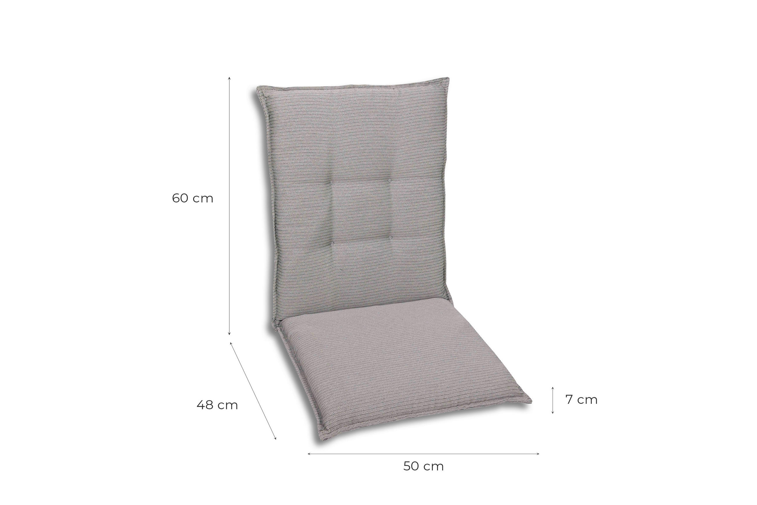 SESSELAUFLAGENSET meliert  - Grau, Basics, Textil (50/7/108cm)