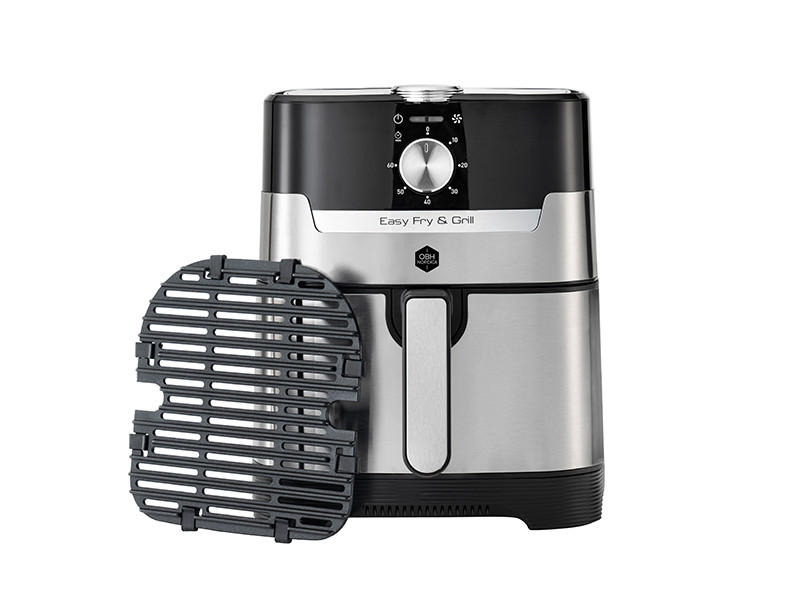 AIRFRYER  - silver/svart, Basics, metall/plast (37/39,8/31,4cm) - Obh Nordica