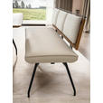 SITZBANK 190/88/62 cm  in Schwarz, Eichefarben, Beige  - Eichefarben/Beige, Design, Holzwerkstoff/Textil (190/88/62cm) - Moderano