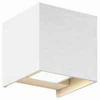 LED-AUßENLEUCHTE   - Weiß, Design, Metall (10/10/10cm) - Helestra