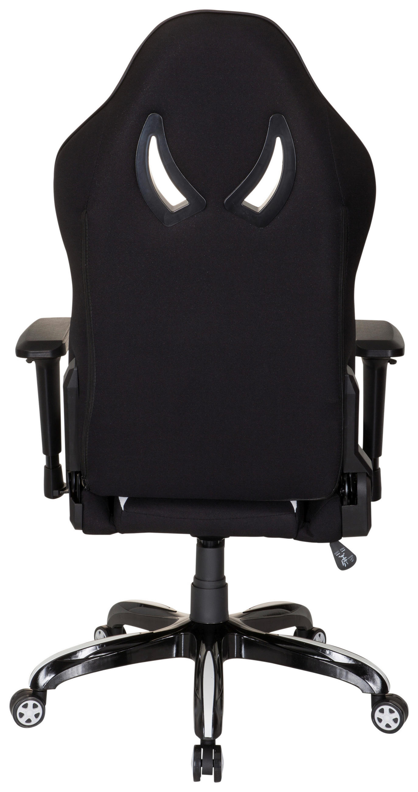 GAMING STOL tekstil črna, bela - črna/bela, Moderno, umetna masa/tekstil (74/133/67cm) - MID.YOU