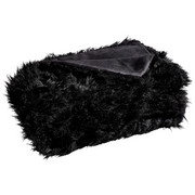PLAID 130/160 cm Schwarz - Schwarz, Basics, Textil (130/160cm)