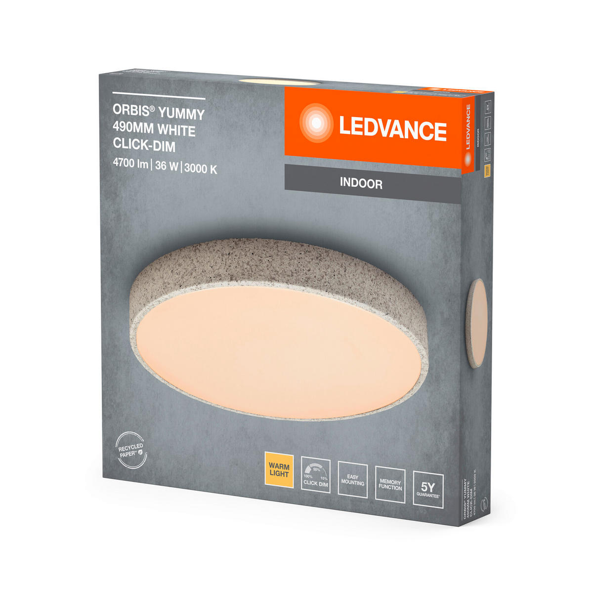 LED-DECKENLEUCHTE 49/7 cm   - KONVENTIONELL, Metall (49/7cm) - Ledvance