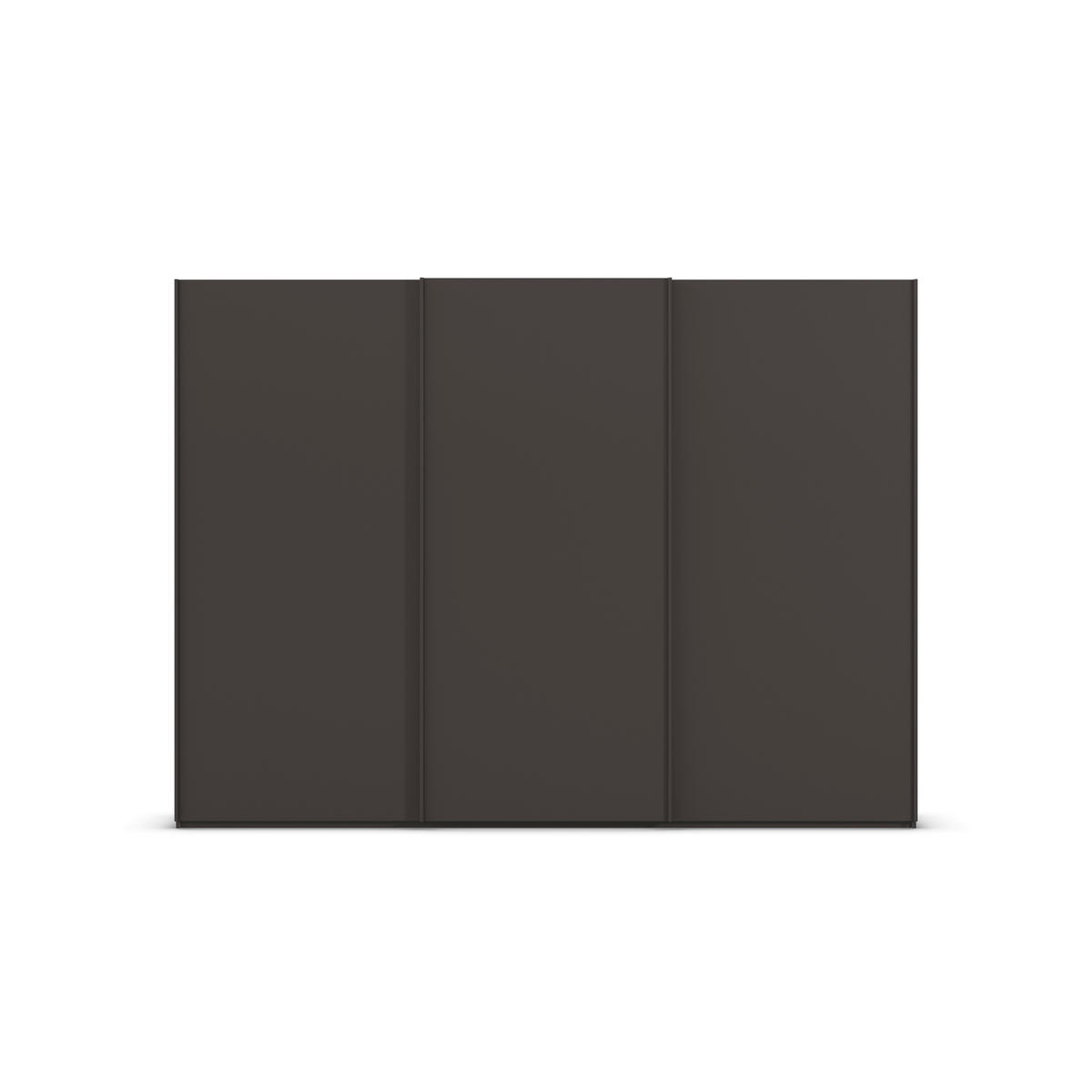 SCHWEBETÜRENSCHRANK 301/223/69 cm,  in Graphitfarben, 3 Tür(en)  - Graphitfarben, Basics, Holzwerkstoff/Metall (301/223/69cm) - Rauch Möbel