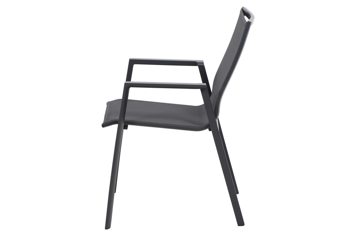 GARTENTISCHGRUPPE  - Anthrazit, MODERN, Keramik/Metall (100/88/220cm) - Siena Garden