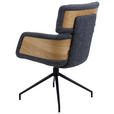ARMLEHNSTUHL  in Eisen Webstoff  - Eichefarben/Dunkelgrau, Design, Holz/Textil (62/92/66cm) - Dieter Knoll