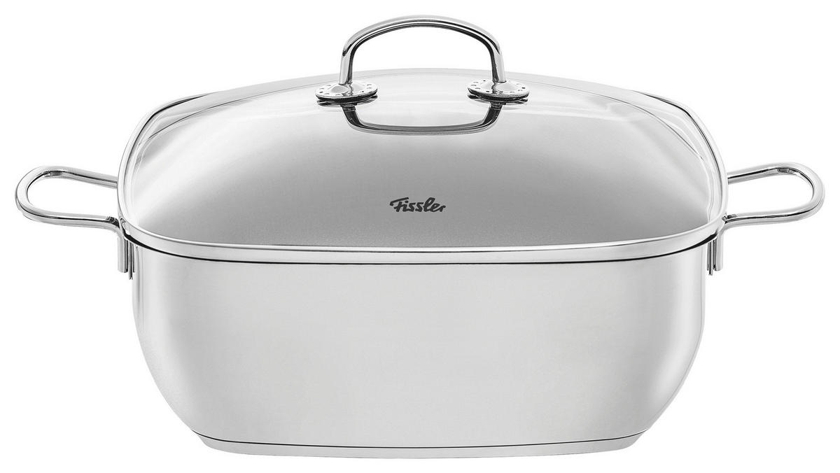 PEKÁČ 6,5 l - barvy stříbra, Basics, kov/sklo (28/18cm) - Fissler