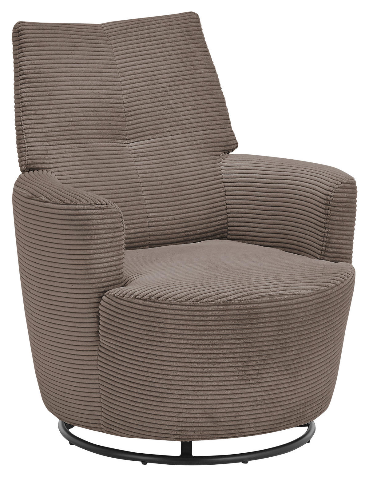 SESSEL Cord Greige    - Greige/Schwarz, Design, Textil/Metall (80/96/88cm) - SetOne by Musterring