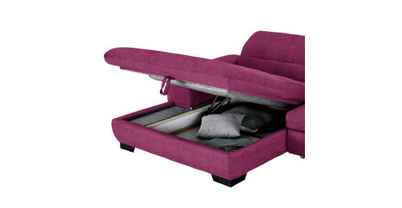 ECKSOFA  in Webstoff Lila  180/265 cm  - Lila/Schwarz, Design, Textil/Metall (180/265cm) - Carryhome