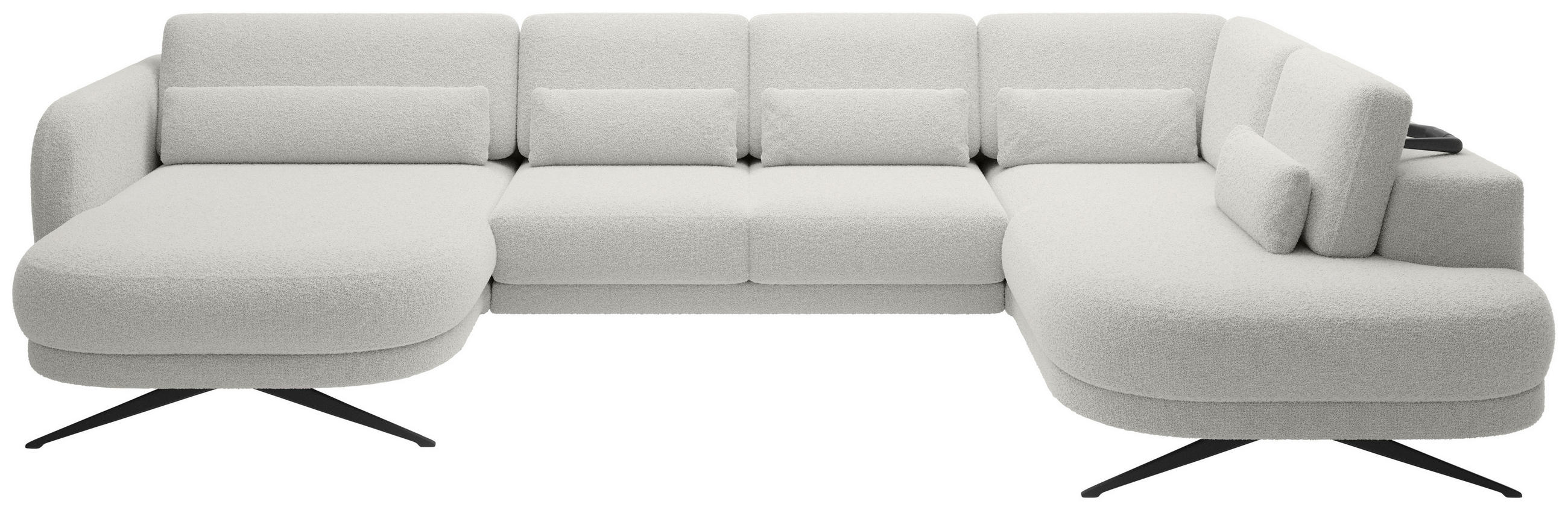 SOFFA i vävt tyg cremefärgad  - svart/cremefärgad, Design, metall/textil (104/346/111cm) - Stylife