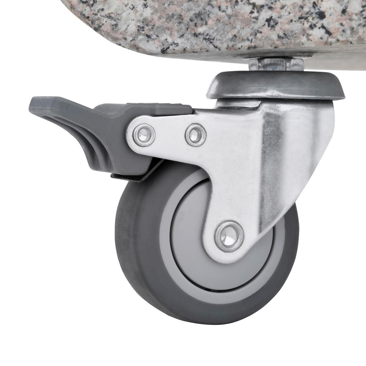 SONNENSCHIRMSTÄNDER Granit Grau, Edelstahlfarben  - Edelstahlfarben/Grau, Basics, Stein/Metall (48/7/13,5/48cm) - KNIRPS