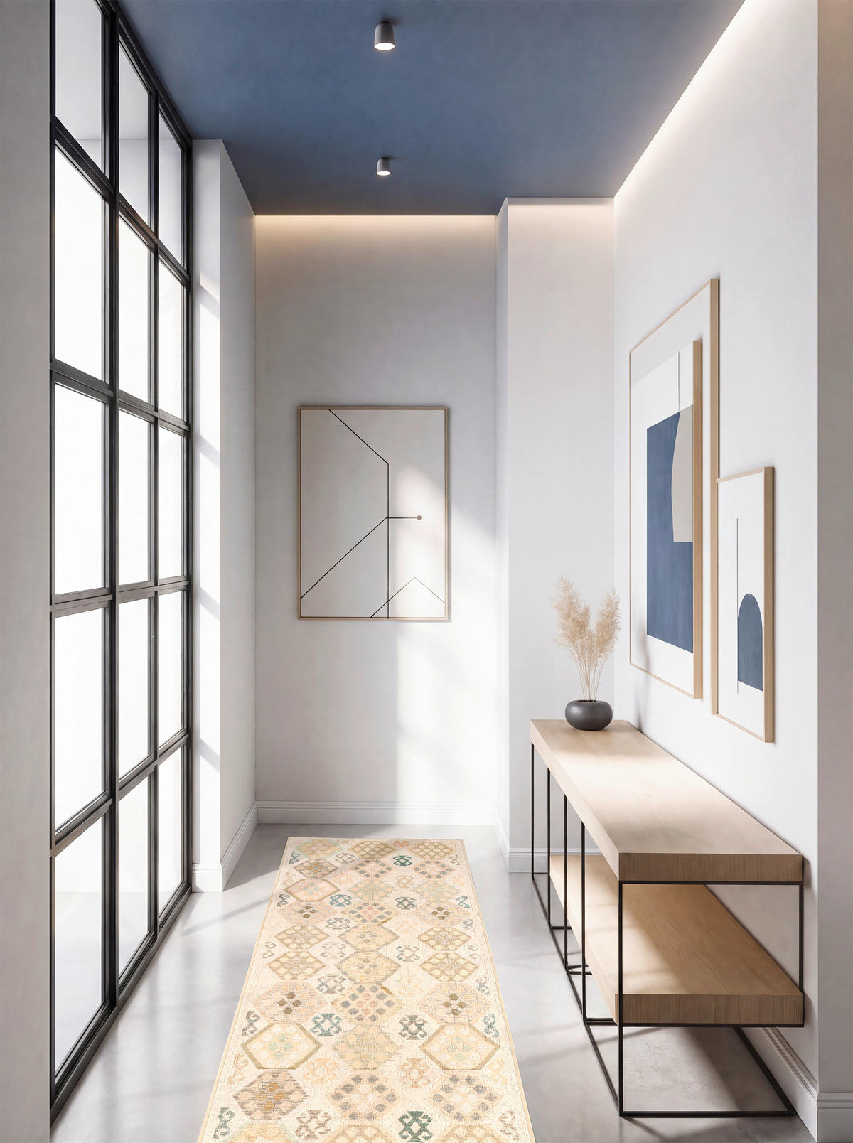 LÄUFER Ondea Parviza 80/250 cm  in Sandfarben, Hellrosa, Pastellblau  - Sandfarben/Pastellblau, LIFESTYLE, Kunststoff/Textil (80/250cm) - Lindorug