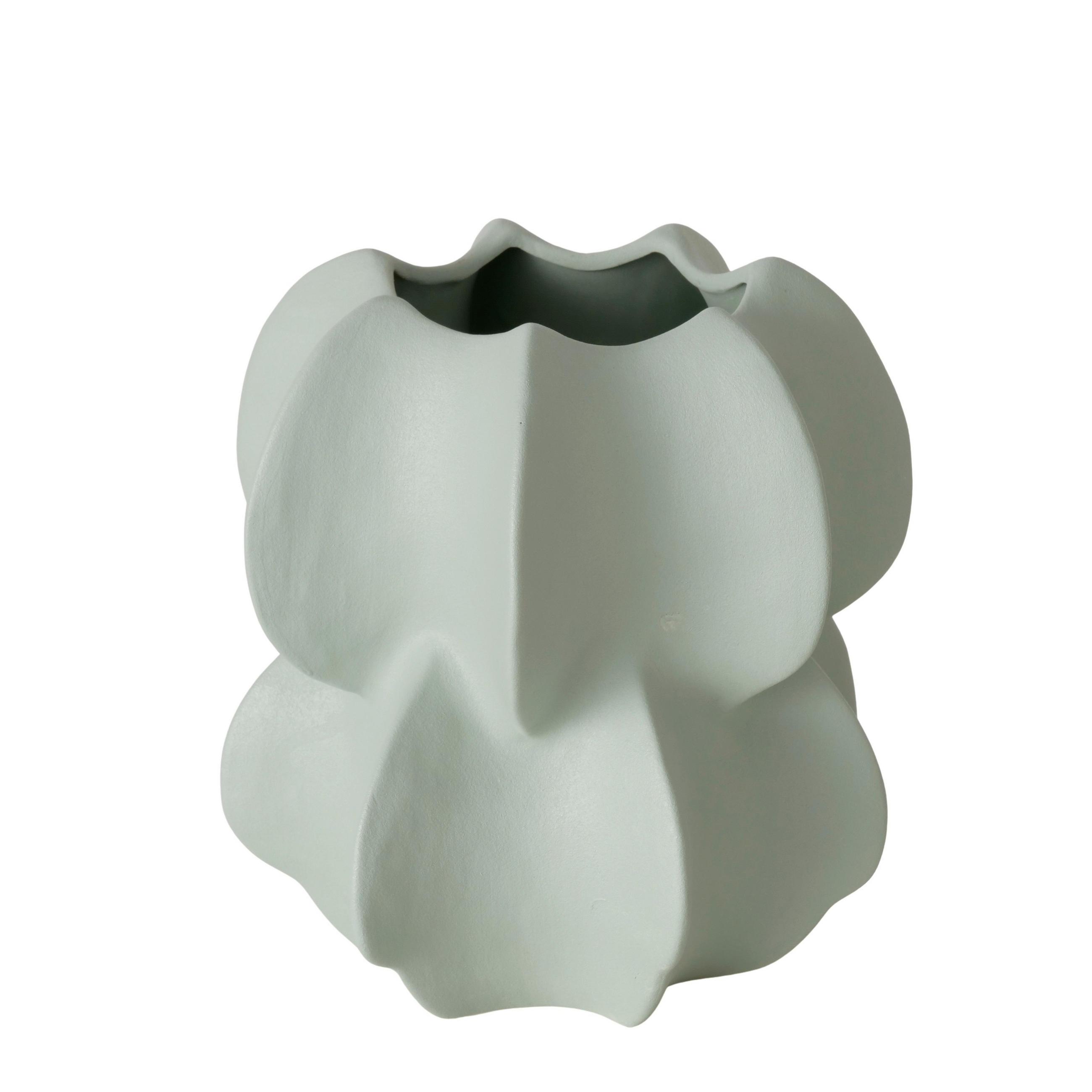 VASE  - Salbeigrün, Basics, Keramik (19/21cm) - Boltze Home